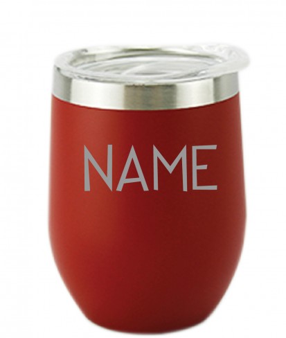Red Custom Name Personalised Vacuum Insulated Stainless Steel Tumbler 